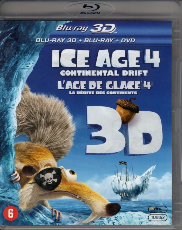 Ice Age 4 Continental Drift 3D + Blu-ray + DVD