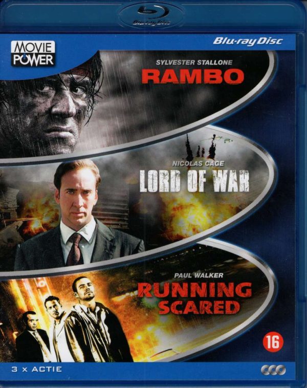 Movie Power 3x Actie - Rambo, Lord of War, Running Scared (Blu-ray)