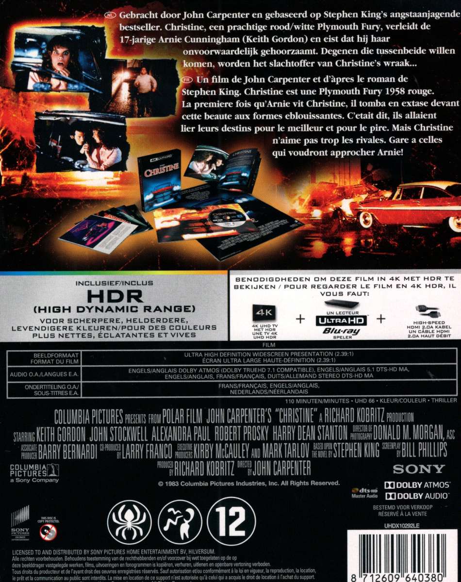 Christine - Limited Edition - 4K Ultra HD - achterkant