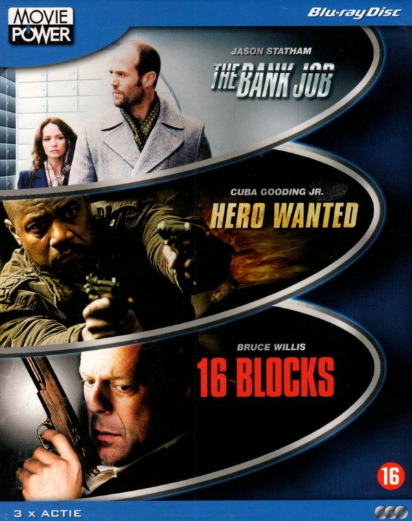 Movie Power 3x Actie - The Bank Job, Hero Wanted, 16 Blocks - Blu-ray